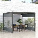 Outsunny 3x2m Side Panels With Large Window, For 3(m) Long Pergola