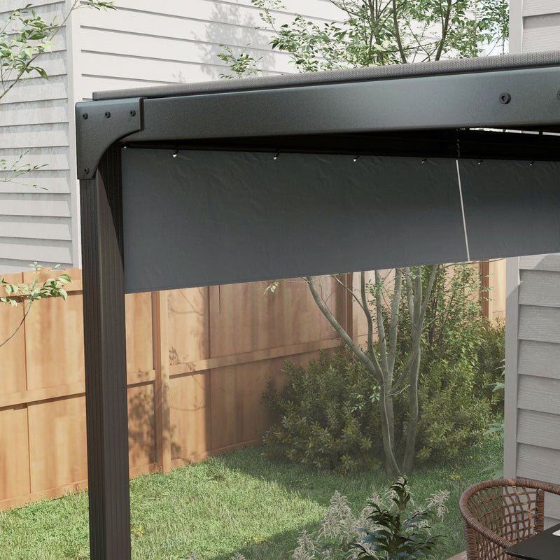 Outsunny 3x2m Side Panels with Large Window, for 3(m) Long Pergola
