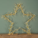 60cm Light up Gold Christmas Star with 150 Static and Flashing Warm White LEDs