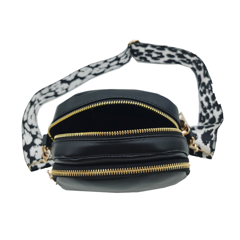 Nora Vary Motif Crossbody Bag -Black & White