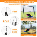 Large Nest Swing with Adjustable Hanging Ropes for Backyard-Multicolor