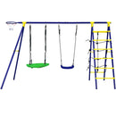 Kids Swing Set With Basketball Hoop And Climbing Ladder