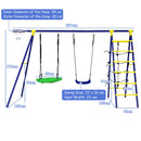 Kids Swing Set With Basketball Hoop And Climbing Ladder