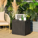 Outdoor Storage Box With Handles And Lockable Lid-Black