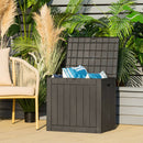 Outdoor Storage Box With Handles And Lockable Lid-Black