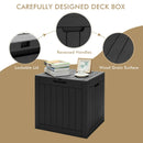 Outdoor Storage Box With Handles And Lockable Lid-Black