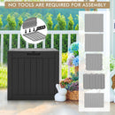 Outdoor Storage Box With Handles And Lockable Lid-Black