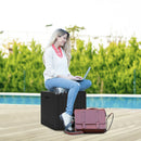 Outdoor Storage Box With Handles And Lockable Lid-Black