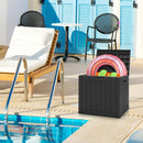 Outdoor Storage Box With Handles And Lockable Lid-Black