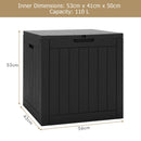 Outdoor Storage Box With Handles And Lockable Lid-Black