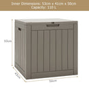 Outdoor Storage Shed With Handles And Lockable Lid-Coffee