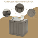 Outdoor Storage Shed With Handles And Lockable Lid-Coffee