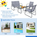 4 Piece Garden Patio Bistro Furniture Set With Loveseat, Coffee Table And 2 Chairs