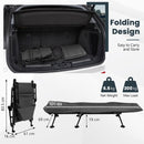 Folding Camping Cot with Detachable Mattress and 6-Position Adjustable Backrest-Grey