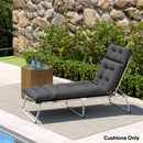 Outsunny Sun Lounger Cushion Only, Garden Lounge Chair Cushion