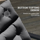 Outsunny Sun Lounger Cushion Only, Garden Lounge Chair Cushion