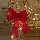 95cm Light up Gold Glitter Twist Christmas Reindeer with 94 Warm White LEDs