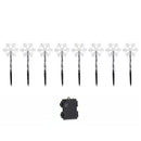 Set of 8 Battery Powered Light up Snowflake Christmas Path Lights with LEDs