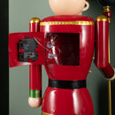 119cm Light Up Nutcracker Soldier LED Christmas Metal Ornament Home Decoration