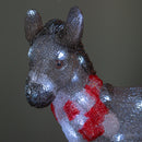 34cm Battery Operated Light up Acrylic Christmas Donkey Decoration with White LEDs