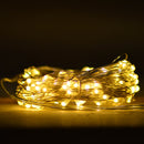 50 LED 2.5m Premier MicroBrights Indoor Outdoor Christmas Multi Function Battery Operated Lights with Timer on Pin Wire in Warm White