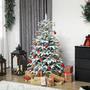 HOMCOM Artificial Christmas Tree Hinged Xmas Tree