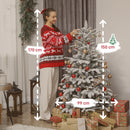 HOMCOM Artificial Christmas Tree Hinged Xmas Tree