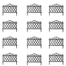 27cm x 47cm Plastic Garden Border Fence Edging with Lattice Design