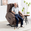 HOMCOM Power Lift Recliner Chair For Elderly With Massage, Dark Brown