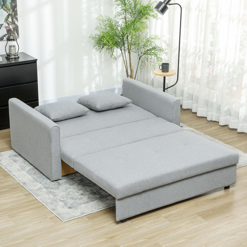 HOMCOM 2 Seater Sofa Bed Convertible Bed Settee w/ 2 Cushions