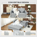 HOMCOM 2 Seater Sofa Bed Convertible Bed Settee w/ 2 Cushions
