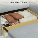 HOMCOM 2 Seater Sofa Bed Convertible Bed Settee w/ 2 Cushions