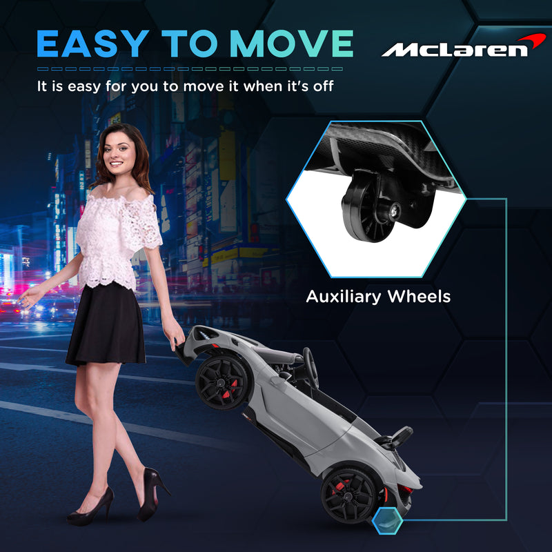 AIYAPLAY Orange McLaren 765LT Licensed 12V Kids Ride On Car W/ MP3 Music