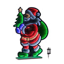 60cm Light up Standing Santa with Tree Christmas Infinity Light with Multi-Coloured LEDs