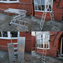 3.46m Lightweight Aluminium Folding Multi-position Work Platform Ladder