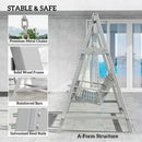 Outsunny 2 Seater Wooden Garden Swing Seat Hammock Bench Lounger, Grey