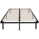 HOMCOM 4ft6 Double Bed Frame, Metal Platform Bed Frame with 28 Wood Slats