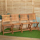 Set of 2/4 Bowness Outdoor Garden Patio Wooden Slatted Folding Chairs