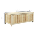 Outsunny 172 Litre Outdoor Storage Box, Wooden terrace Box, Natural