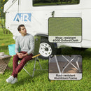 Outsunny Padded Camp Chair Outdoor High Back Folding Recliner with Bag Green