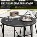 Outsunny 5 Piece Patio Rattan Dining Set W/ Removable Cushions
