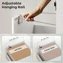 HOMCOM 3 Drawer File Cabinet Rolling Filing Cabinet For A4 And Letter White