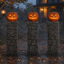 97cm x 1.2m Battery Powered Light up Halloween Pumpkin Fence with LEDs