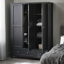 HARBOR 3 DOOR COMBINATION WARDROBE - ANTHRACITE
