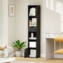 HOMCOM Narrow Bookshelf with Drawer, Tall Bookcase for Living Room, Black