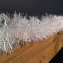 2m x 10cm Festive Tinsel Garland Christmas Tree Decoration Iridescent White
