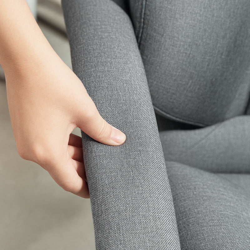 HOMCOM Swivel Executive Office Chair Mid Back Chair w/ Arm, Grey