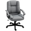 HOMCOM Swivel Executive Office Chair Mid Back Chair w/ Arm, Grey