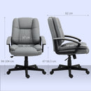 HOMCOM Swivel Executive Office Chair Mid Back Chair w/ Arm, Grey