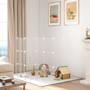 PawHut DIY Pet Playpen 36 Panel for Rabbit Chinchilla Hedgehog, White